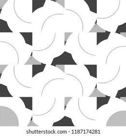 Simple black and white vector illustration. Abstract geometric background pattern