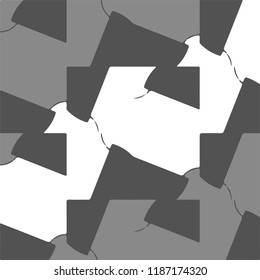 Simple black and white vector illustration. Abstract geometric background pattern