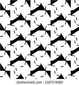 Simple black and white vector illustration. Abstract geometric background pattern