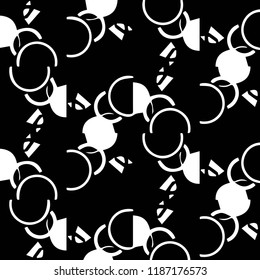 Simple black and white vector illustration. Abstract geometric background pattern