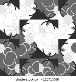Simple black and white vector illustration. Abstract geometric background pattern