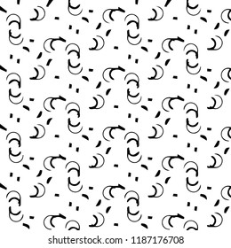Simple black and white vector illustration. Abstract geometric background pattern