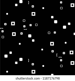 Simple black and white vector illustration. Abstract geometric background pattern