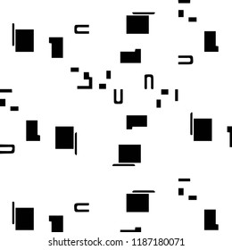 Simple black and white vector illustration. Abstract geometric background pattern