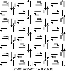 Simple black and white vector illustration. Abstract geometric background pattern
