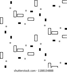 Simple black and white vector illustration. Abstract geometric background pattern