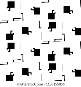 Simple black and white vector illustration. Abstract geometric background pattern