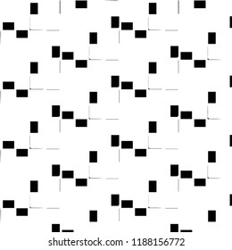 Simple black and white vector illustration. Abstract geometric background pattern