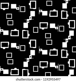 Simple black and white vector illustration. Abstract geometric background pattern
