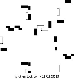 Simple black and white vector illustration. Abstract geometric background pattern