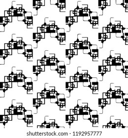 Simple black and white vector illustration. Abstract geometric background pattern