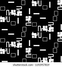 Simple black and white vector illustration. Abstract geometric background pattern