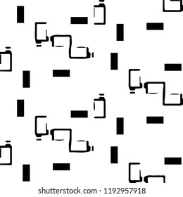 Simple black and white vector illustration. Abstract geometric background pattern