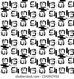 Simple black and white vector illustration. Abstract geometric background pattern