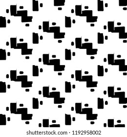 Simple black and white vector illustration. Abstract geometric background pattern