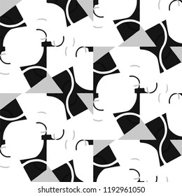 Simple black and white vector illustration. Abstract geometric background pattern