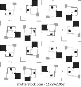 Simple black and white vector illustration. Abstract geometric background pattern