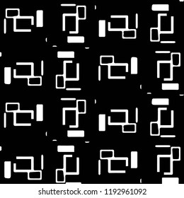 Simple black and white vector illustration. Abstract geometric background pattern