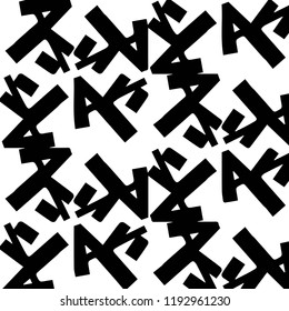 Simple black and white vector illustration. Abstract geometric background pattern