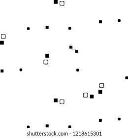 Simple black and white vector illustration. Abstract geometric background pattern