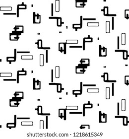 Simple black and white vector illustration. Abstract geometric background pattern