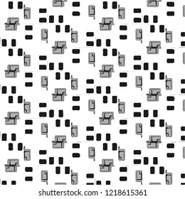 Simple black and white vector illustration. Abstract geometric background pattern