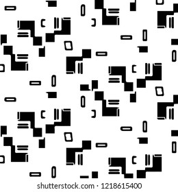 Simple black and white vector illustration. Abstract geometric background pattern