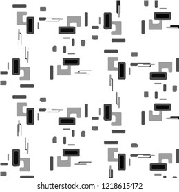 Simple black and white vector illustration. Abstract geometric background pattern