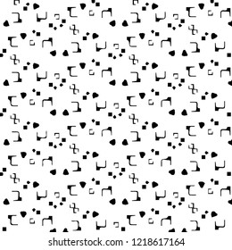 Simple black and white vector illustration. Abstract geometric background pattern