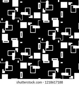 Simple black and white vector illustration. Abstract geometric background pattern