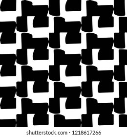 Simple black and white vector illustration. Abstract geometric background pattern