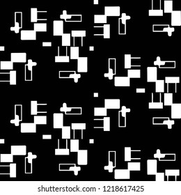 Simple black and white vector illustration. Abstract geometric background pattern