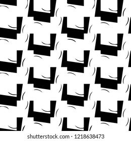 Simple black and white vector illustration. Abstract geometric background pattern