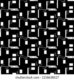 Simple black and white vector illustration. Abstract geometric background pattern
