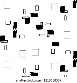 Simple black and white vector illustration. Abstract geometric background pattern
