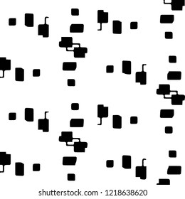 Simple black and white vector illustration. Abstract geometric background pattern