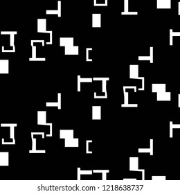Simple black and white vector illustration. Abstract geometric background pattern