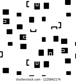 Simple black and white vector illustration. Abstract geometric background pattern