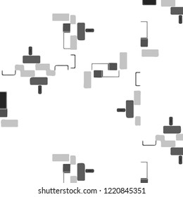 Simple black and white vector illustration. Abstract geometric background pattern