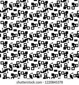 Simple black and white vector illustration. Abstract geometric background pattern