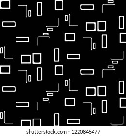 Simple black and white vector illustration. Abstract geometric background pattern