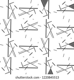 Simple black and white vector illustration. Abstract geometric background pattern