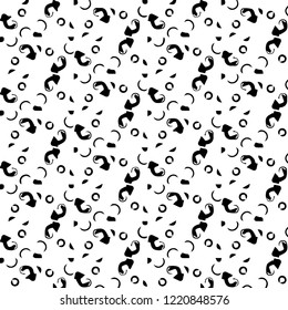 Simple black and white vector illustration. Abstract geometric background pattern