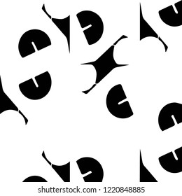 Simple black and white vector illustration. Abstract geometric background pattern