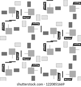 Simple black and white vector illustration. Abstract geometric background pattern