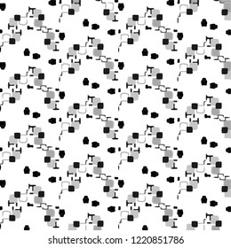 Simple black and white vector illustration. Abstract geometric background pattern