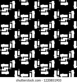 Simple black and white vector illustration. Abstract geometric background pattern