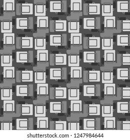 Simple black and white vector illustration. Abstract geometric background pattern