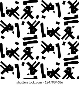 Simple black and white vector illustration. Abstract geometric background pattern