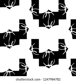 Simple black and white vector illustration. Abstract geometric background pattern